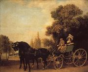 George Stubbs A Gentleman Driving a Lady in a Phaeton oil on canvas